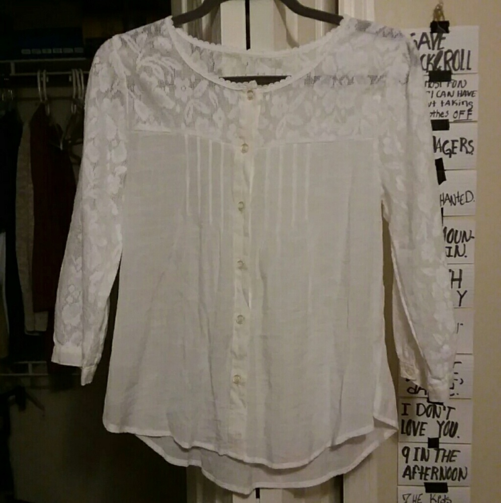 MINE White Shirt, Textured Button Down